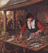 OSTADE, Adriaen Jansz. van The Fishwife sj oil